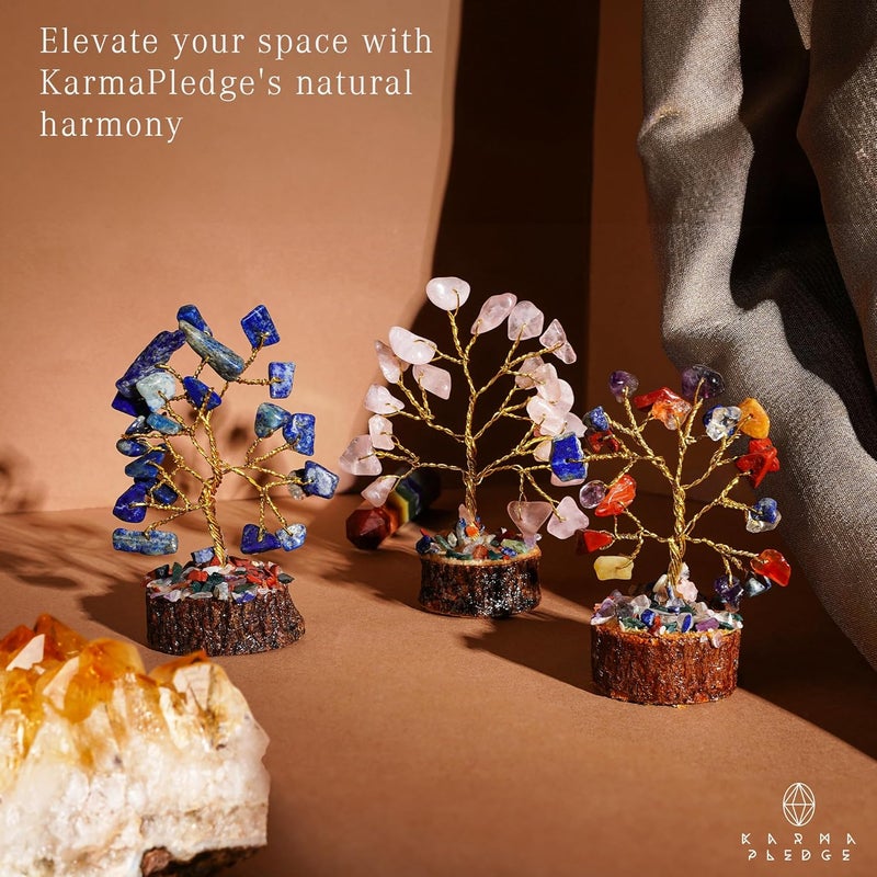 KARMAPLEDGE Handcrafted Chakra Crystal Tree Set - Image 5